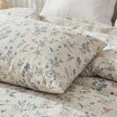 matching floral sprig pillow shams secret garden quilt detail