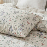 matching floral sprig pillow shams secret garden quilt detail