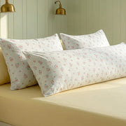 matching pink floral pillow shams set of 2 pinstripe design