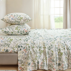 stacked meadow floral bedding set