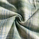 meadow mist plaid fabric texture close up high quality check print
