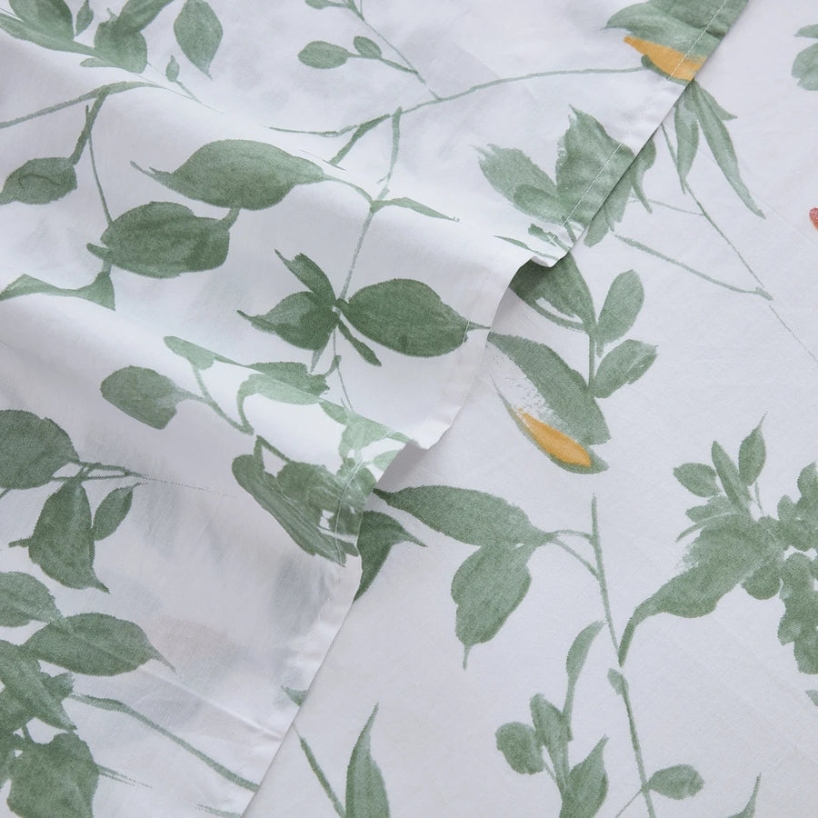 meadow sage bloom fabric texture close up floral leaf print