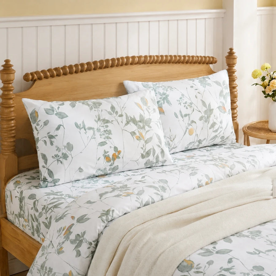 meadow sage bloom fitted sheet full bed styling