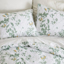 meadow sage bloom pillow shams white clean aesthetic