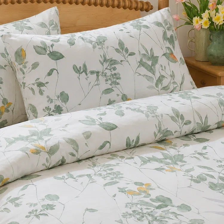 meadow sage bloom pillowcases floral bedding set cottage aesthetic