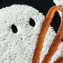 midnight halloween pillow cover ghost black white plush embroidery