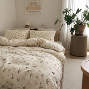 minimalist meadow sprig comforter cover scandi vibe