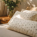 minimalist nature style bedding accessories meadow sprig pattern