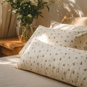 minimalist nature style bedding accessories meadow sprig pattern