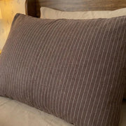 modern espresso brown striped duvet cover industrial bedroom decor