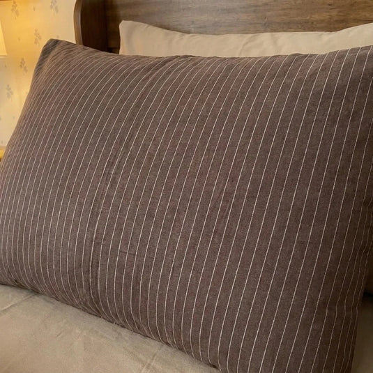 modern espresso brown striped duvet cover industrial bedroom decor