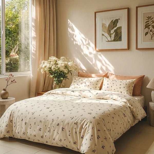 modern farmhouse meadow sprig quilt set aesthetic bedroom decor