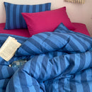 ocean bold stripe premium cotton fabric texture