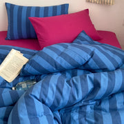 ocean bold stripe premium cotton fabric texture