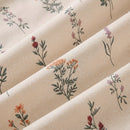 ochre thistle shower curtain yellow multicolor fabric close up