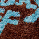 off duty rug espresso sky tufted texture closeup