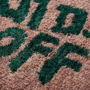 off duty rug latte pine tufted texture closeup