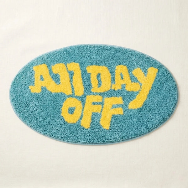 off duty rug sky lemon all day off tufted bath mat