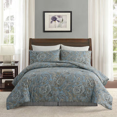 paisley blue comforter set