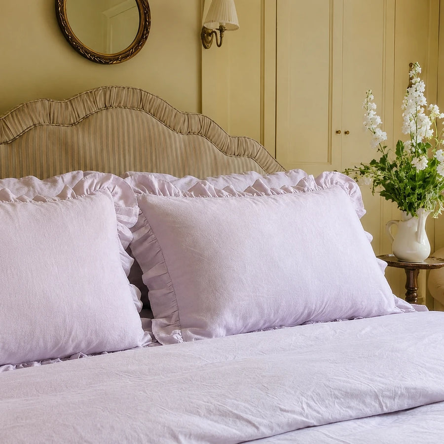 parisian apartment lilac purple pillow sham texture