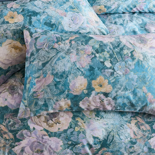 peacock dream botanical pillow shams soft microfiber texture