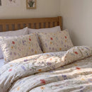 petal reverie floral duvet cover set cream pastel floral sunlight view