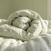 petite bloom pinstripe comforter set pink floral bedding main