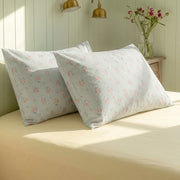 petite bloom pinstripe cotton pillowcases standard queen size