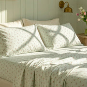 petite bloom pinstripe sheet set pink floral bedding main
