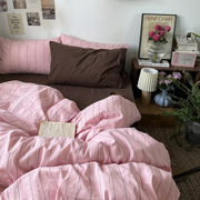 pink pinstripe fabric texture high quality cotton