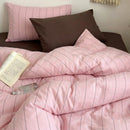 pink pinstripe pillow shams sweet bedroom decor