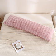pink textured faux rabbit fur body pillowcase cute room decor