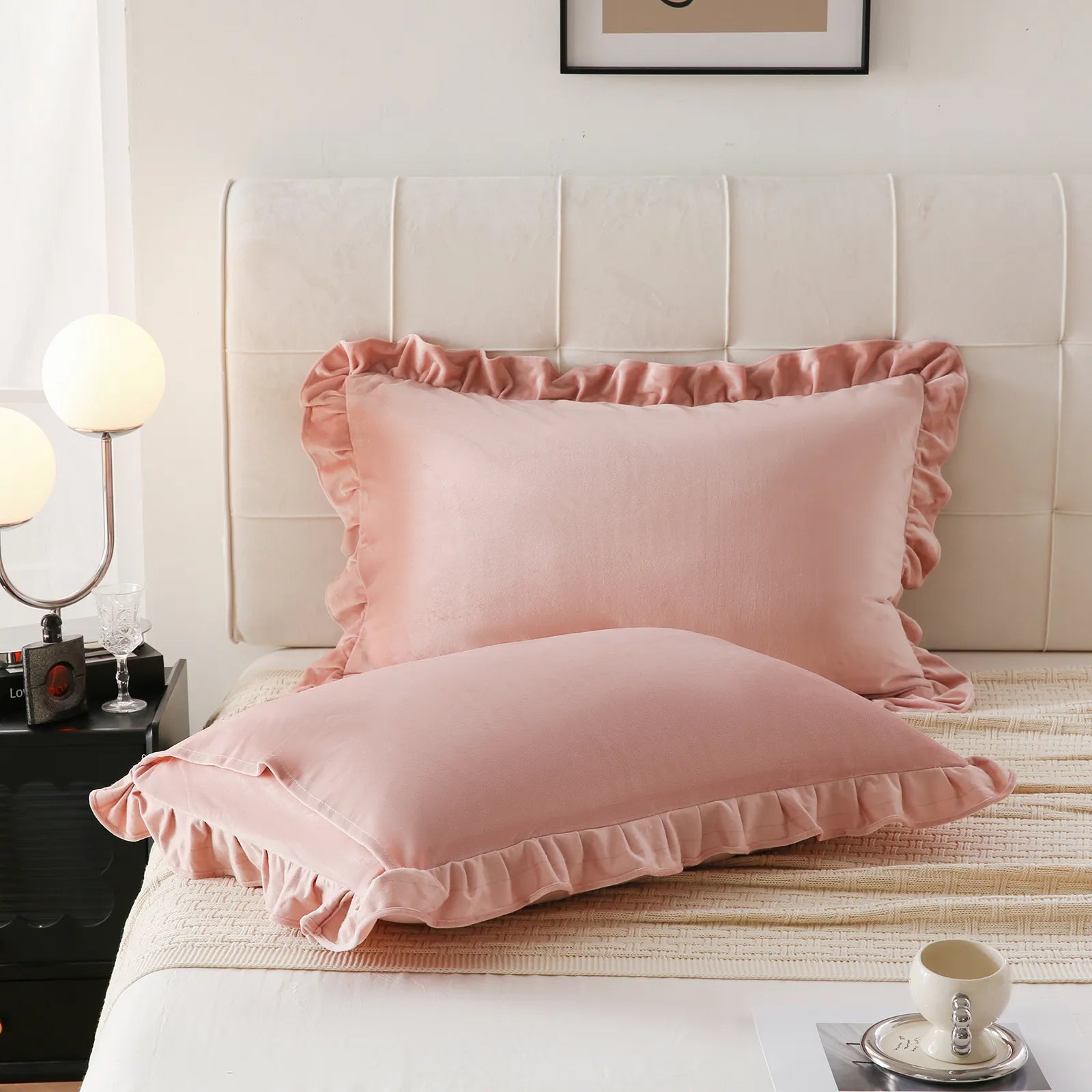 pink velvet pillowcase king