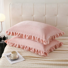 pink velvet pillowcase queen