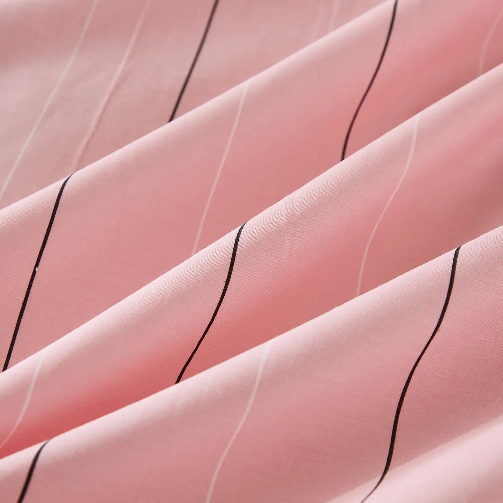 pink and black pinstripe bedding set king size