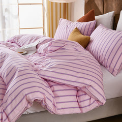 pink and purple stripe comforter sets