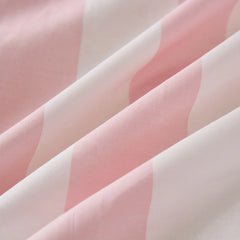 pink and white stripe bedding set king size