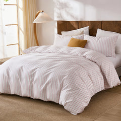 pink pinstripe comforter sets