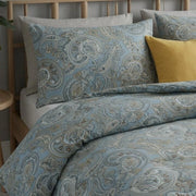 premium azure blue paisley comforter all season lightweight quilt
