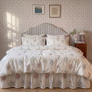 pressed botanical comforter pillow shams angled detail