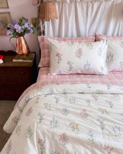 pressed botanical duvet cover set bedroom styling