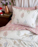 pressed botanical duvet cover set pillow detail