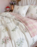 pressed botanical floral duvet cover bedding