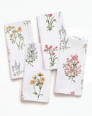 pressed botanical napkin set of 4 flat lay