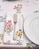 pressed botanical napkin set of 4 table setting for