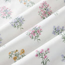 pressed botanical shower curtain white multicolor fabric close up webp