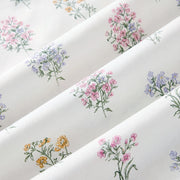 pressed botanical shower curtain white multicolor fabric close up webp