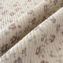 provence meadow washed cotton linen quilt provence floral cream pattern texture close up
