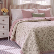 provence meadow washed cotton linen quilt provence floral pink pillow purple gingham rug