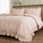 pure serenity blush pink comforter cover romantic vibe